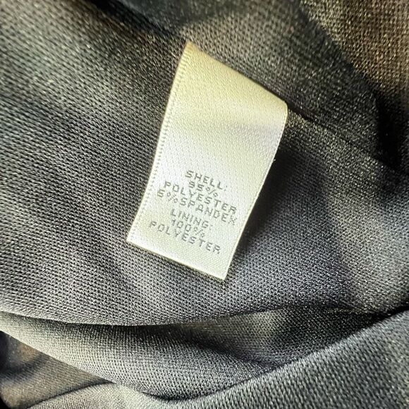 Neiman Marcus Women's Floral Round Neck Long Sleeve Mini Dress Black Red Sz 6 - Picture 11 of 11